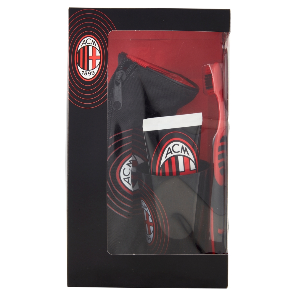 ACM 1899 Dentifricio alla Menta 75 ml, Spazzolino Medio, Bicchiere, Fan Bag